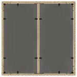 vidaXL Table de jardin dessus en verre beige 90x90x75cm résine tressée