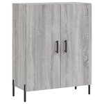 vidaXL Buffet haut Sonoma gris 69 5x34x180 cm Bois d'ingénierie