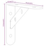 vidaXL Supports d'étagères 4Pièces 15x2 5x11 5cm argenté acier inoxydable