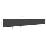 vidaXL Paravent 6 panneaux Tissu 800 x 120 cm Anthracite