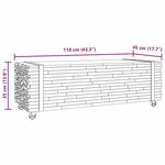 vidaXL Table basse 110x45x35 cm bois massif de teck