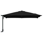 vidaXL Parasol de terrasse Noir Polyester  Acier Grand Inclinable