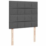 vidaXL Cadre de lit ottoman avec matelas gris foncé 120x190 cm tissu