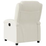 vidaXL Fauteuil inclinable électrique Crème Velours