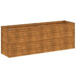 vidaXL Jardinière surélevée 196x50x69 cm Acier Corten