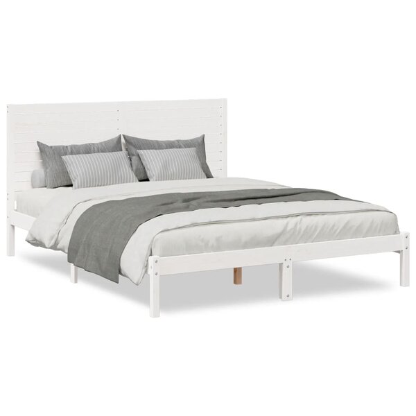 vidaXL Cadre de lit extra long sans matelas 160x210 cm bois massif