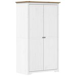vidaXL Garde-robe BODO blanc marron 99x53 5x173 cm bois massif de pin