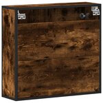 vidaXL Armoire à miroir de salle de bain chêne fumé bois d’ingénierie