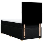 vidaXL Sommier à lattes de lit avec matelas Noir 100x200 cm Tissu