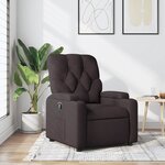 vidaXL Fauteuil inclinable Marron foncé Tissu
