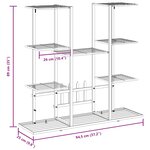 vidaXL Jardinière 94 5x25x89 cm Blanc Fer