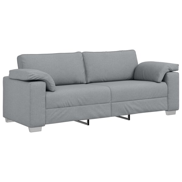 vidaXL Canapé 3 places gris clair de 178 cm en tissu