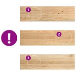 vidaXL Marches d'escalier 2 Pièces non traité 90x30x2cm bois chêne massif