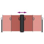 vidaXL Auvent latéral rétractable terre cuite 100x600 cm