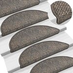 vidaXL Tapis d'escalier autocollants aspect sisal 15 Pièces 56x17x3 cm
