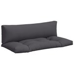 vidaXL Coussins de palette lot de 2 anthracite tissu