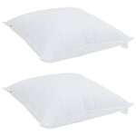 vidaXL Duvet d'hiver avec oreiller 3 Pièces Blanc 200 x 200 cm Microfibre