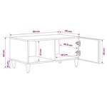 vidaXL Table basse Marron 80 x 50 x 40 cm Bois de mangue massif