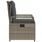vidaXL Chaises inclinables de jardin lot de 2 gris résine tressée