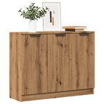 vidaXL Buffet chêne artisanal 90 5x30x70 cm bois d'ingénierie