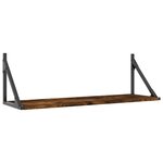 vidaXL Étagères murales 2Pièces chêne fumé 80x25x25 5cm bois d'ingénierie