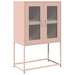 vidaXL Buffet haut rose 68x39x107 cm acier