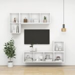 vidaXL Armoire murale Blanc 37x37x37 cm Bois d’ingénierie