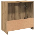 vidaXL Armoire lavabo de salle de bain chêne artisanal 60x33x60 cm
