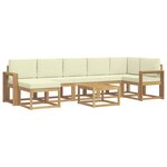 vidaXL Ensemble de canapés d'extérieur 8 pc Blanc et crème Polyester