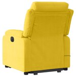 vidaXL Fauteuil inclinable de massage électrique jaune velours