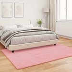 vidaXL Tapis en Fourrure Synthétique de Lapin Olite Rose 120 x 170 cm