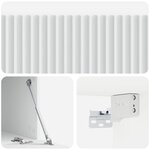 vidaXL Meuble TV mural Blanc 59 5 x 41 x 30 cm Bois d'ingénierie