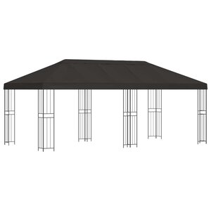 vidaXL Abri de jardin 6 x 3 m Anthracite Polyester et Acier 190 gsm