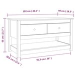 vidaXL Table basse 102x49x55 cm Bois massif de pin