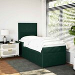 vidaXL Sommier à lattes de lit et matelas Vert foncé 80x200 cm Velours