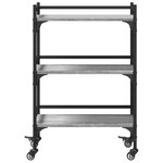 vidaXL Chariot de cuisine sonoma gris 50x35x75 5 cm bois d'ingénierie
