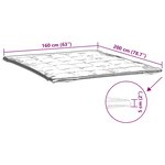 vidaXL Protège-matelas blanc 160x200 cm