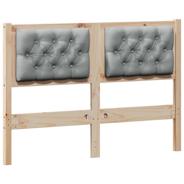 vidaXL Tête de lit Marron et gris clair 135 cm Bois massif en pin