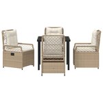 vidaXL Set de mobilier de jardin 5 pièces beige poly rattan