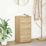 vidaXL Buffet chêne sonoma 37 5x35x76 cm bois d'ingénierie