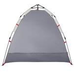 vidaXL Tente de plage 2 personnes gris libération rapide imperméable