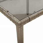 vidaXL Ensemble de bistro de jardin 5 Pièces coussins gris poly rotin
