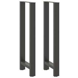 vidaXL Pieds de table de bar Anthracite 2 pièces 50 x (110-111) cm Acier