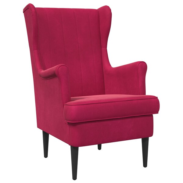 vidaXL Fauteuil Bordeaux Velours