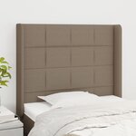 vidaXL Tête de lit avec oreilles Taupe 83x16x118/128 cm Tissu