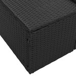 vidaXL Canapé de jardin 2 places avec rangement et coussins en rattan noir poly