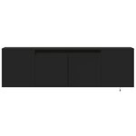 vidaXL Meuble TV mural avec lumières LED noir 135x31x39 5 cm