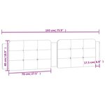 vidaXL Coussin de tête de lit Zadar noir 193 cm similicuir