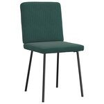 vidaXL Chaises à manger lot de 2 Vert foncé Velours