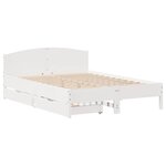 vidaXL Cadre de lit sans matelas blanc 120x200 cm bois de pin massif